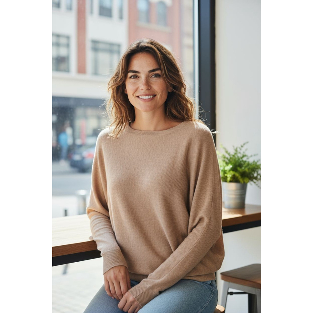 Soft cozy Forever 21 Light Brown Cozy fall Sweater size Sm